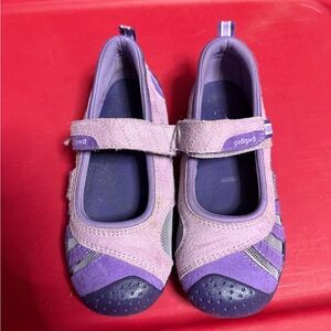 pediped Lavender and Purple Mary Jane Sneakers for Kids